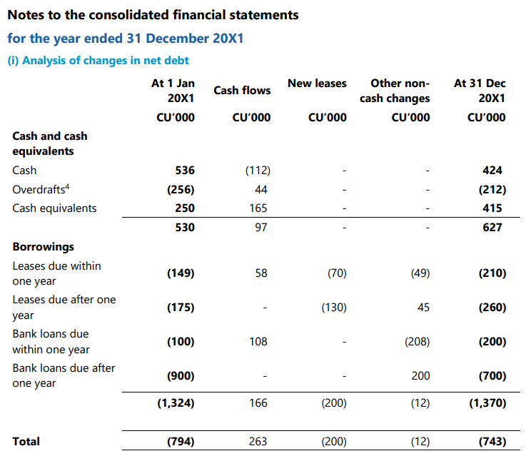 Screenshot of Notes to the consolidated financial statements
