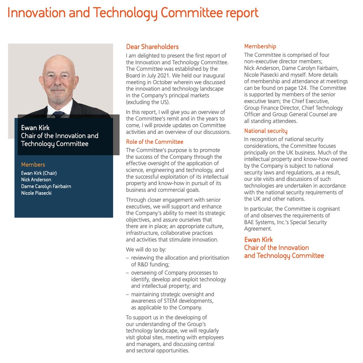 Headshot of Ewan Kirk, Chair of the Innovation and Technology Committee, smiling.