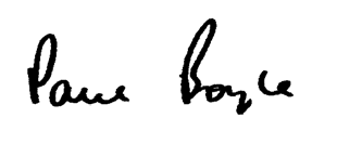 Signature of Paul Boyle.