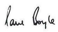 Handwritten signature of Lane Boyle.