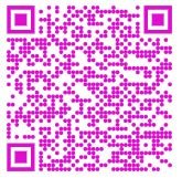 Pink QR code, scannable for specific information or a link