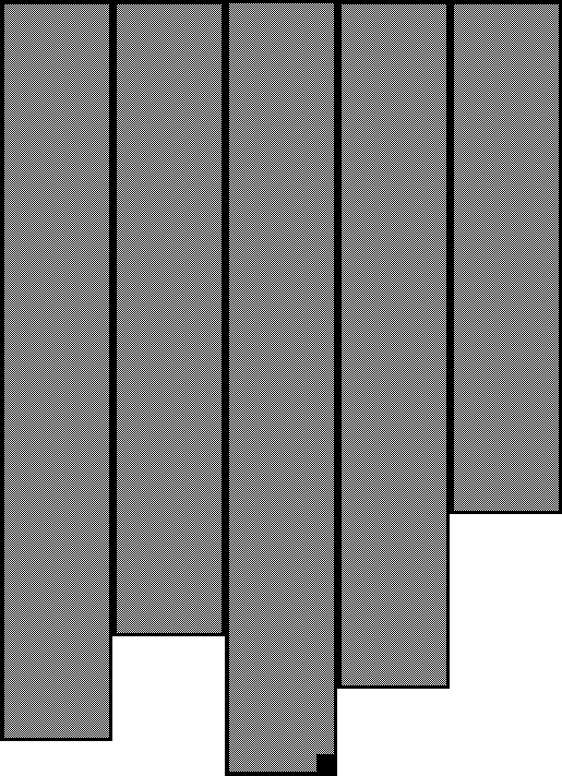 Abstract bar chart showing five vertical bars of varying heights, potentially representing data.