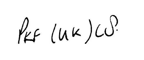 Handwritten signature or stylized text that reads 'PKF (uk) LLP'.