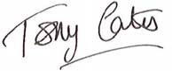 Signature of Tony Cates