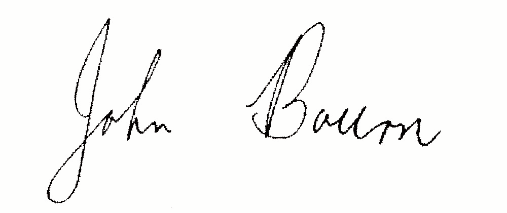 Signature of John Baum.