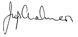 Handwritten signature, likely for authentication or approval.