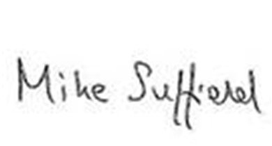 Handwritten signature of Mike Suffield