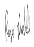 Handwritten signature of Roger Marshall.