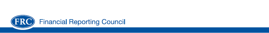 Logo of the Financial Reporting Council, displaying the FRC acronym.