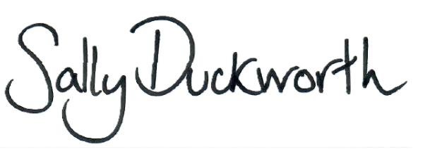 Stylized signature of Sally Duckworth.