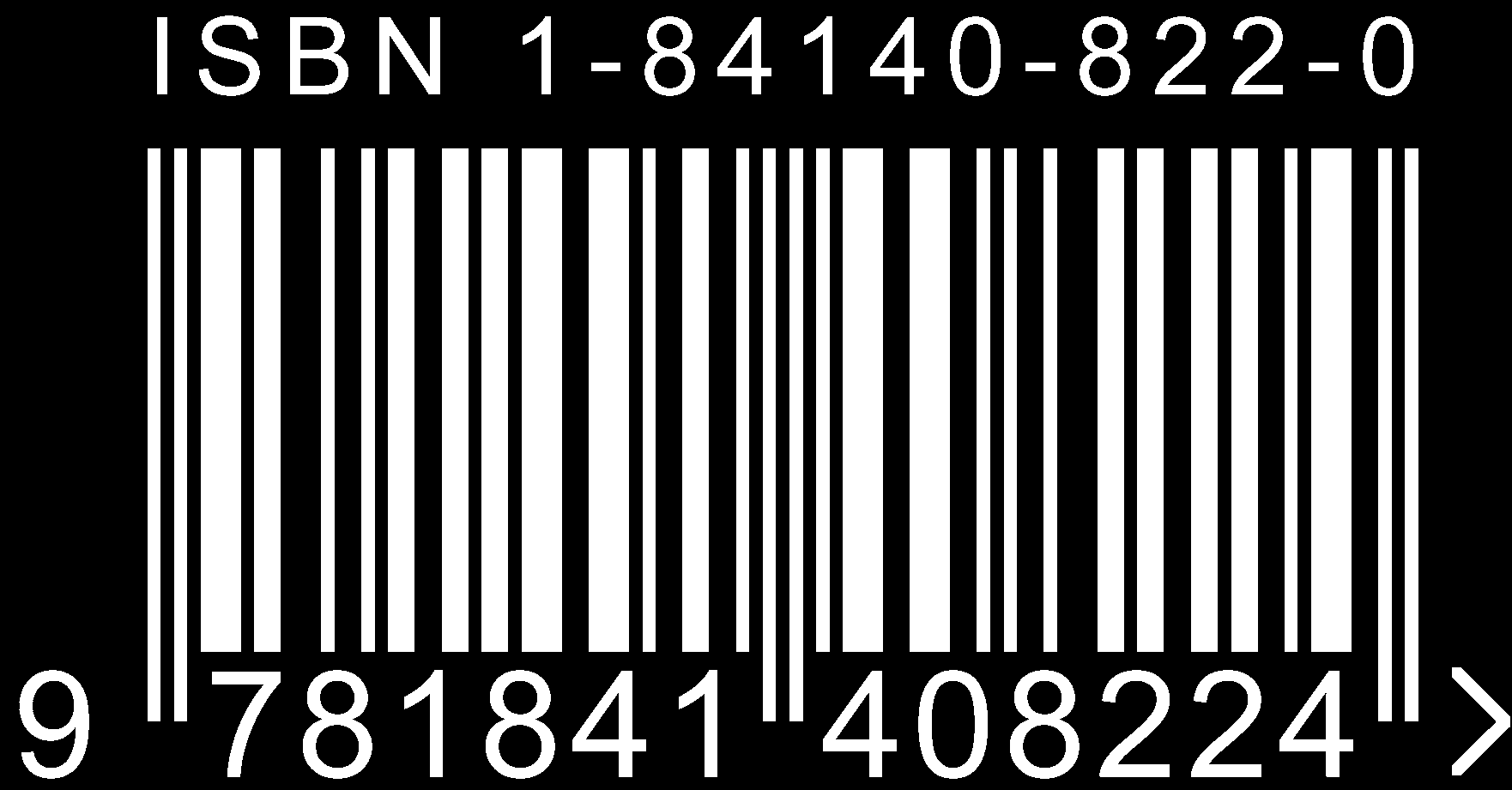 ISBN barcode for product 1-84140-822-0, with a full barcode value of 9781841408224.