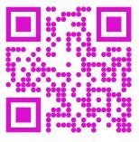 Pink QR code linking to external content