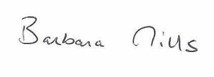 Signature of Barbara Nius.