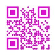 Pink QR code linking to external content