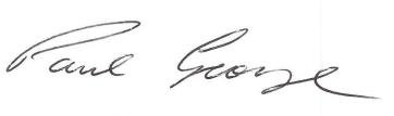 Handwritten signature of Paul George