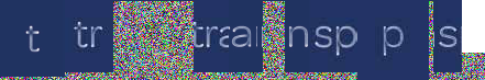 Corrupted text fragment on a dark background displaying "t tr traainsp p s" with static.