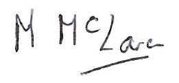 Handwritten signature of M McLara