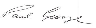 Signature of Paul George
