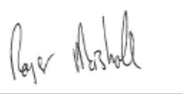 Handwritten signature of Roger Marshall