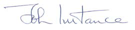 Handwritten signature, likely Jon Luntange, signifying authentication.