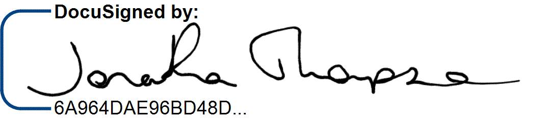 Digital signature for Kevin Prendergast and document ID from DocuSign.