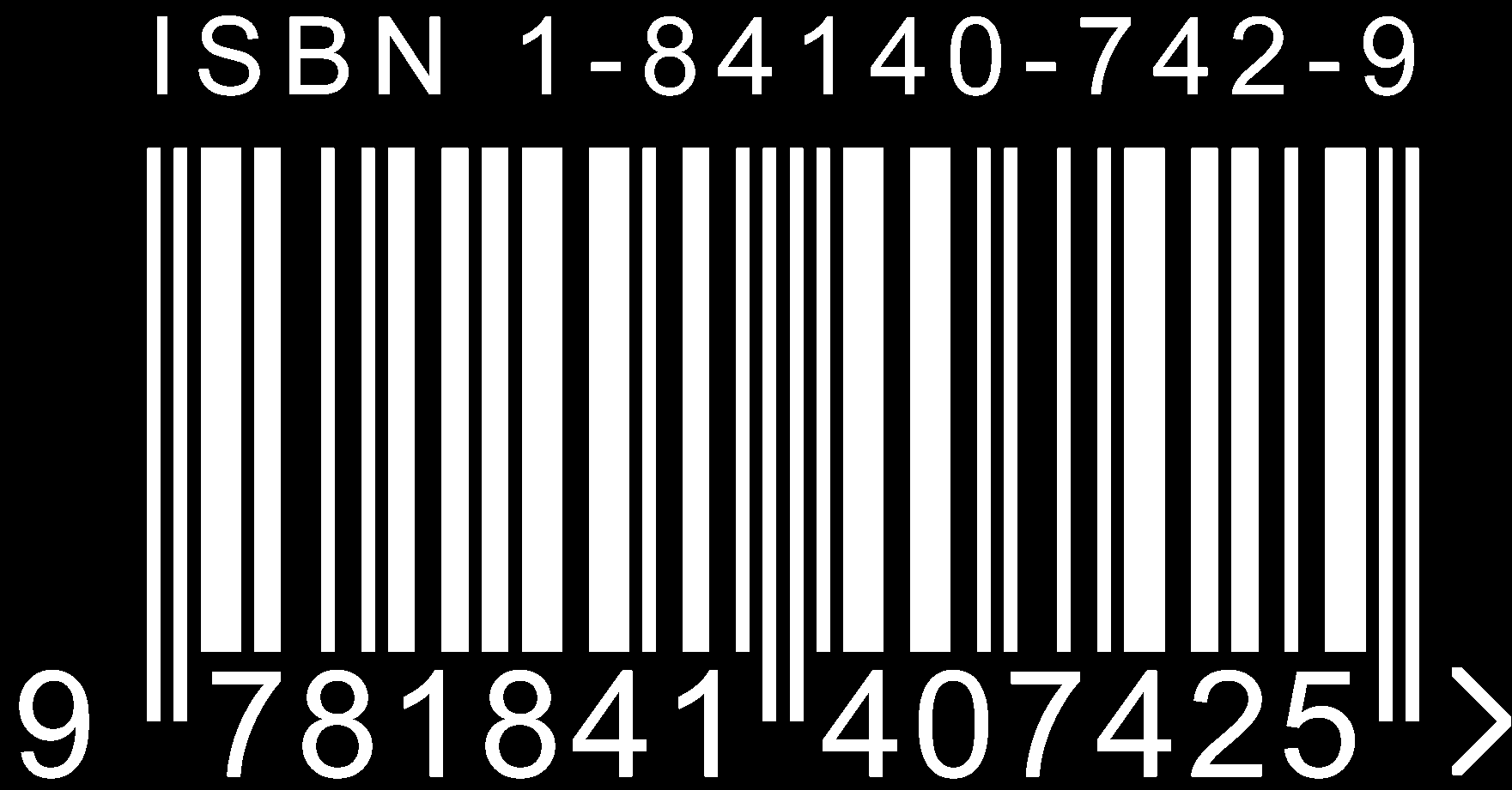 ISBN barcode for product 1-84140-742-9, with the corresponding EAN-13 code 9781841407425 displayed below.