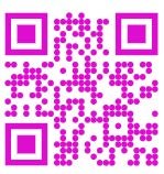 Pink QR code, scannable for additional information