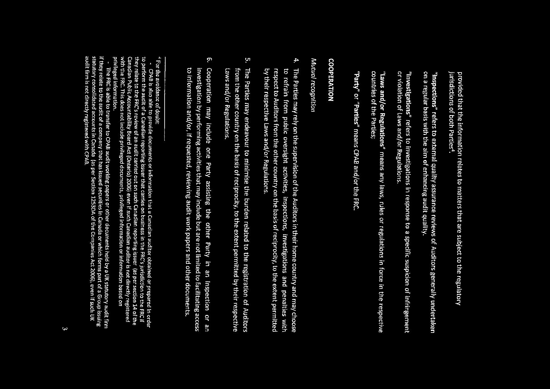 Page 3 of document, detailing cooperation and mutual recognition clauses.