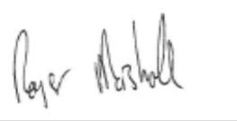 Signature of Roger Marshall