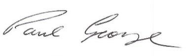 Handwritten signature of Paul George.