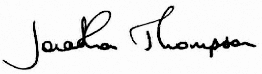 Handwritten signature of Jared Thompson