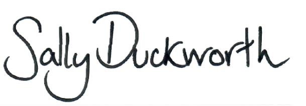 Stylized signature of Sally Duckworth.