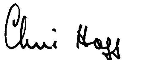 Signature of Chris Hogg.