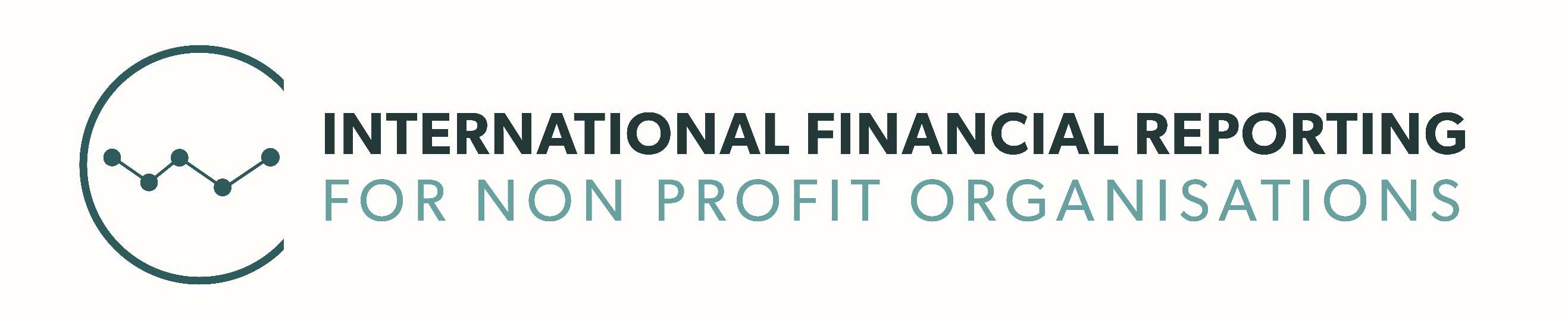 Logo and title for 'International Financial Reporting for Non Profit Organisations', featuring a line graph icon.