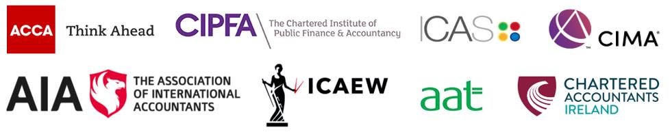 Collection of logos for professional organizations, likely indicating partnerships or accreditations.