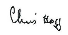 Handwritten signature of Chris Thoff