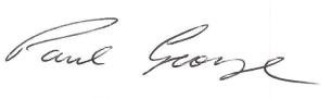 Handwritten signature of Paul George