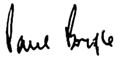 Handwritten signature of Paul Boyle