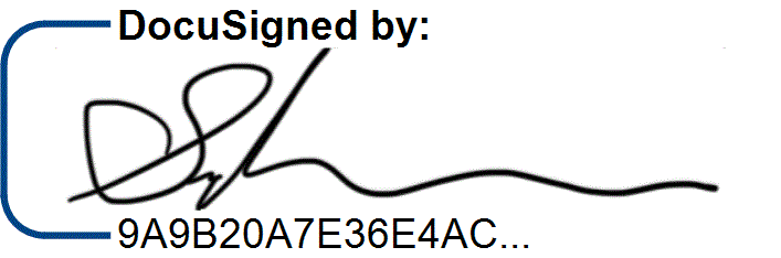 Digital signature for Sarah Rapson via DocuSign, including a unique identification code.